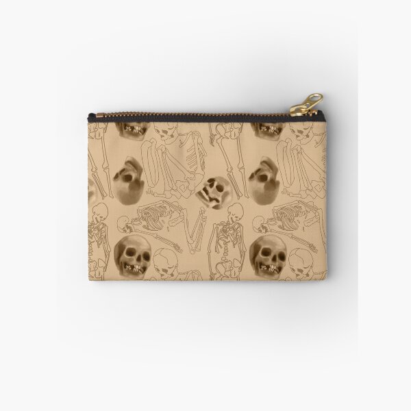Item preview, Skelton and Skull pattern on tan designed and sold by Aisling Tierney.