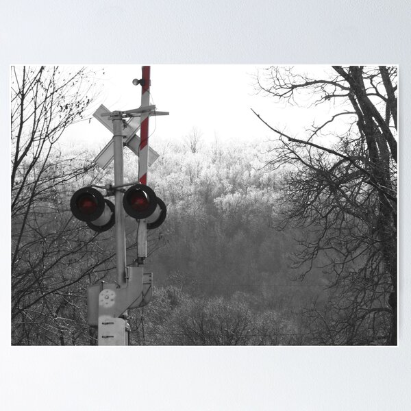Item preview, Rail road tracks in winter designed and sold by Irene Kenyon.