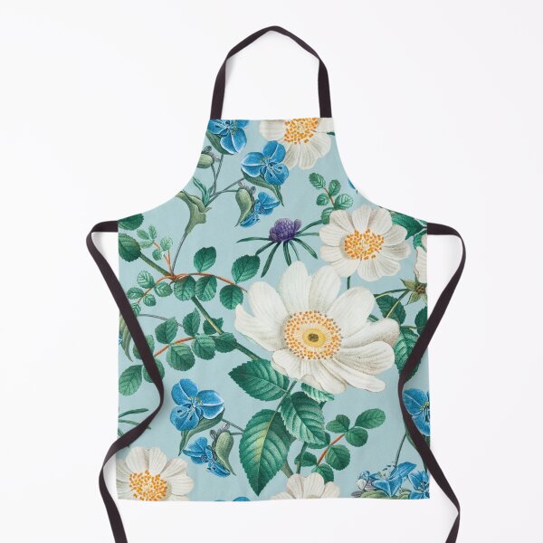 Item preview, white floral seamless pattern designed and sold by ReadyArt.