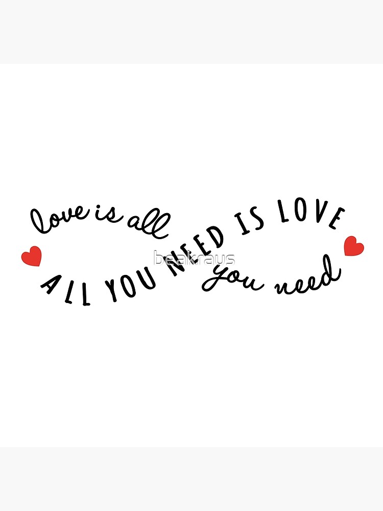 all you need is love, love is all you need | Postcard