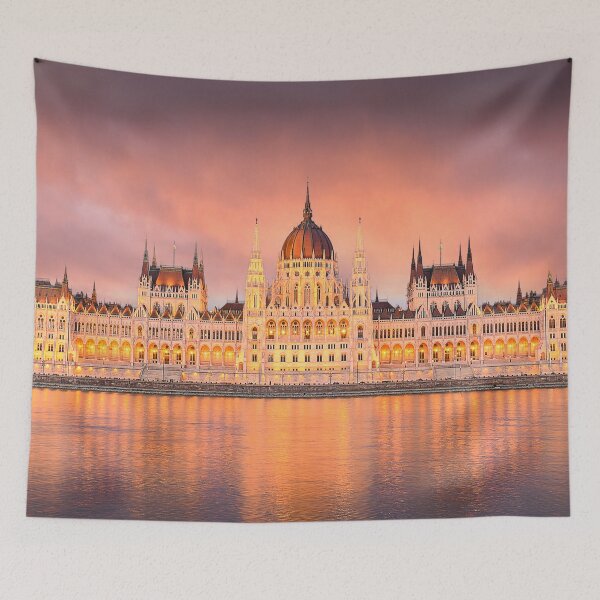 Item preview, Parliament at sunrise in Budapest, Hungary designed and sold by mitzobs.