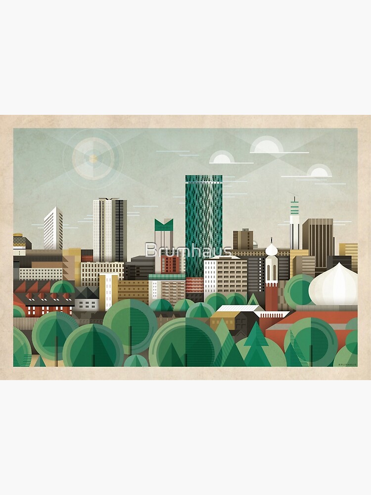 This hot Green City (Art Print, Unframed)