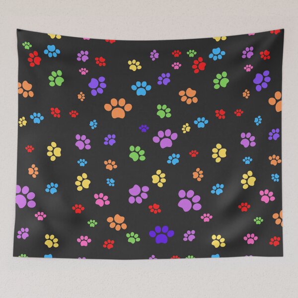 Item preview, Rainbow Paw Prints  Cat Pattern designed and sold by BlakefourDesign.