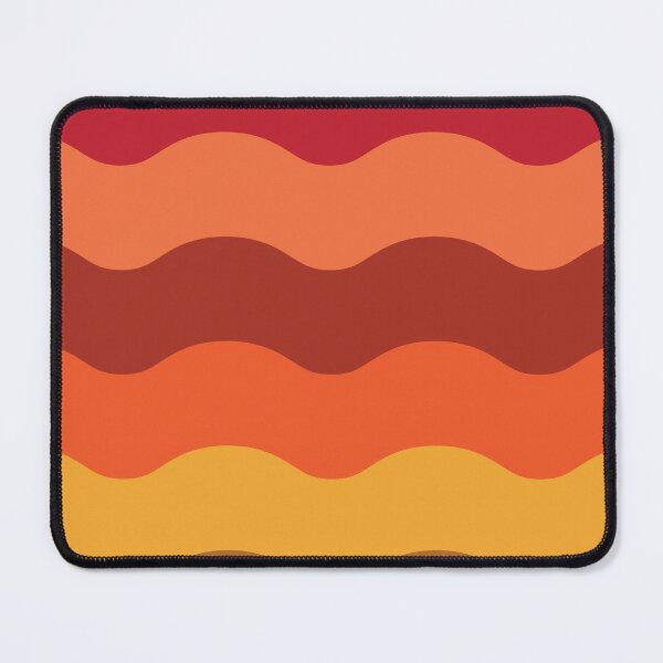 Item preview, 70s retro pattern red, brown, orange and yellow waves designed and sold by Yasminepatterns .