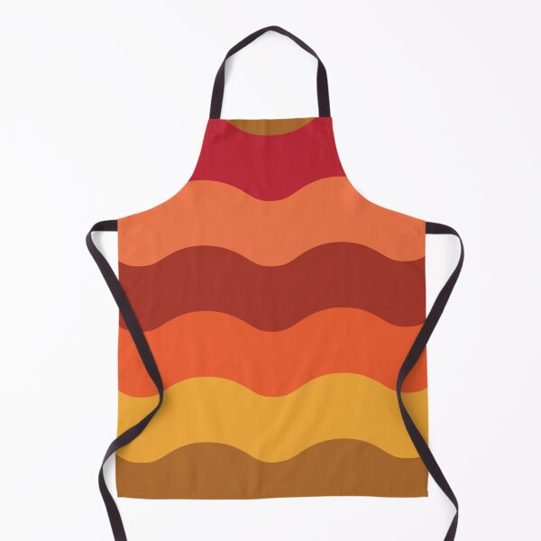 Item preview, 70s retro pattern red, brown, orange and yellow waves designed and sold by Yasminepatterns .