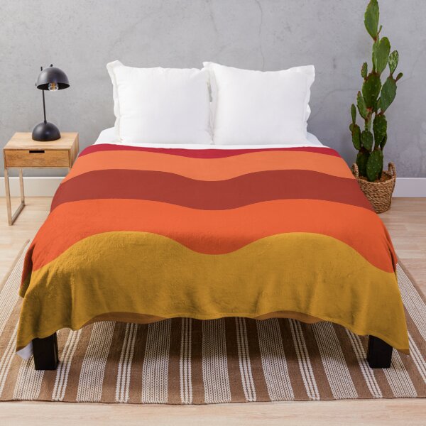 Item preview, 70s retro pattern red, brown, orange and yellow waves designed and sold by Yasminepatterns .