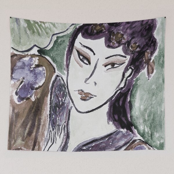 Artikelvorschau, handgemaltes Aquarell Peking-Oper-Schauspielerin2 entworfen und verkauft von quinnstyle.