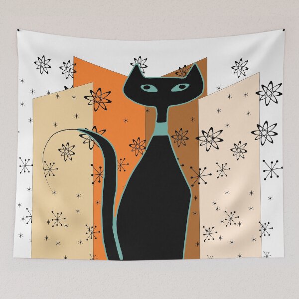 Item preview, Atomic Kitty Surrounded by Flying Starbursts  designed and sold by LisWilliams.