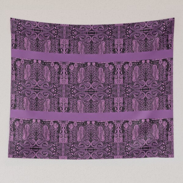 Item preview, pretty pale purple paisley, with a stripe designed and sold by Nickdavisinghe.