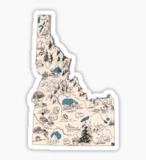 Idaho Vintage Picture Map Sticker