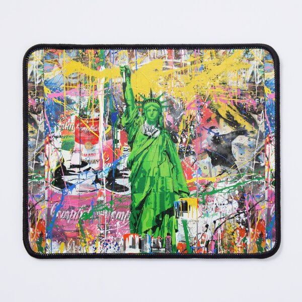 Item preview, Statue Of Liberty Holding Paintbrush Pop Culture Street Art Mashup designed and sold by WE-ARE-BANKSY.