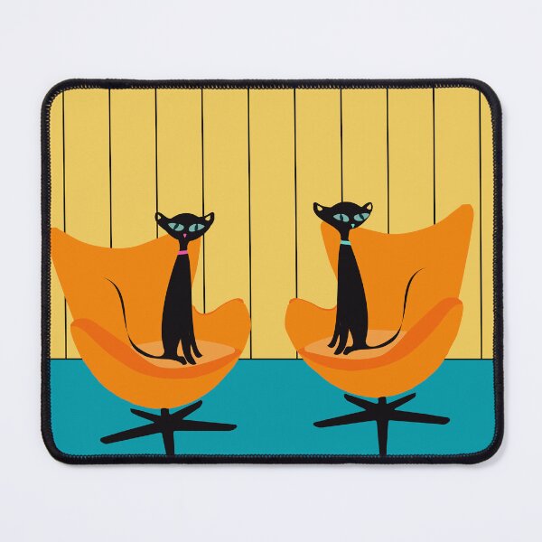 Item preview, Atomic Kitties Perched on Retro Chairs  designed and sold by LisWilliams.