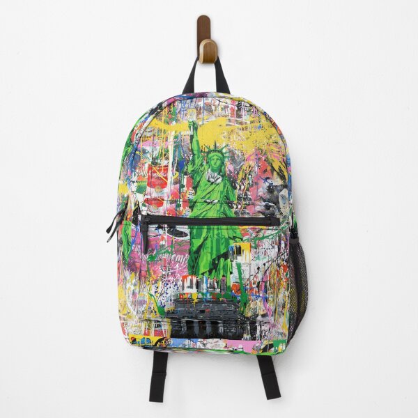 Item preview, Statue Of Liberty Holding Paintbrush Pop Culture Street Art Mashup designed and sold by WE-ARE-BANKSY.