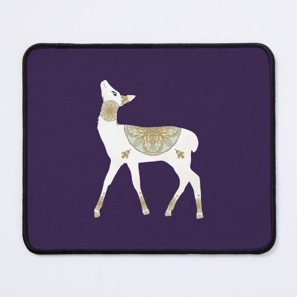 Item preview, Innocent Peaceful White Fawn Mandala Element Art, Baby Deer Art, Rupa-Mandala Earth, Water, Air, Fire, The four elements of nature. designed and sold by PalinoColour.