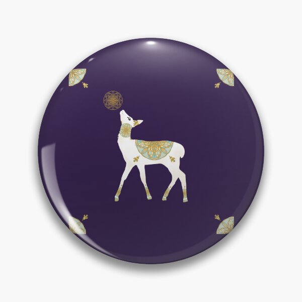 Item preview, Innocent Peaceful White Fawn Mandala Element Art, Baby Deer Art,  Rupa-Mandala Earth, Water, Air, Fire, The four elements of nature. designed and sold by PalinoColour.