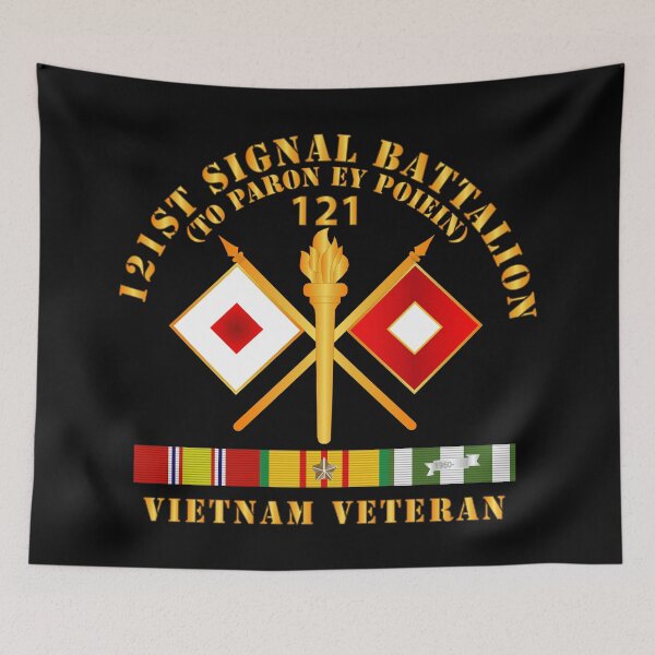 Item preview, Army - 121st  Signal Bn w  BR - Vietnam Veteran w BN NUM X 300 designed and sold by Military Insignia Products.