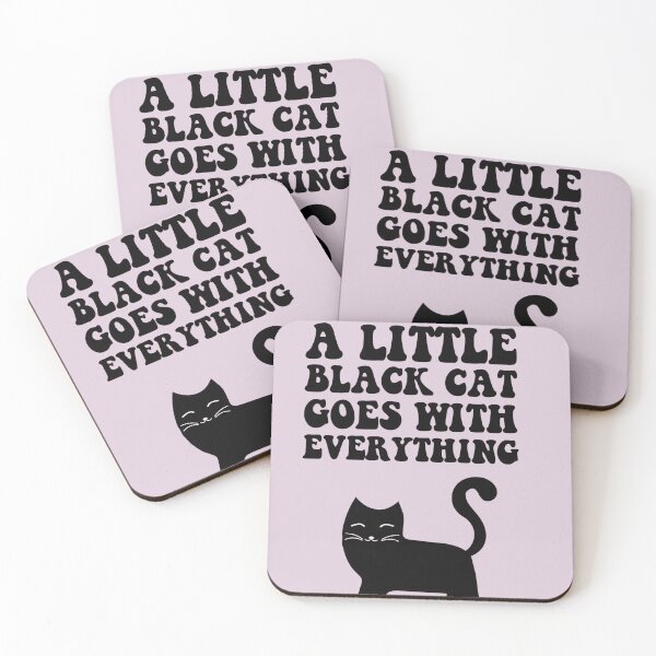 Item preview, A little black cat goes with everything designed and sold by NoCoffeeNoLife.