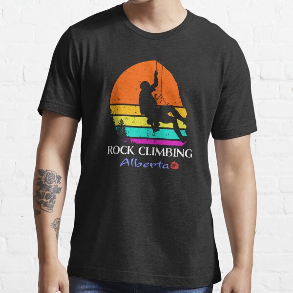 Retro Rock Climbing British Canada" Essential T-Shirt for Sale by David Parry | Redbubble