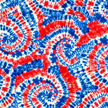 Red White And Blue Tie Dye