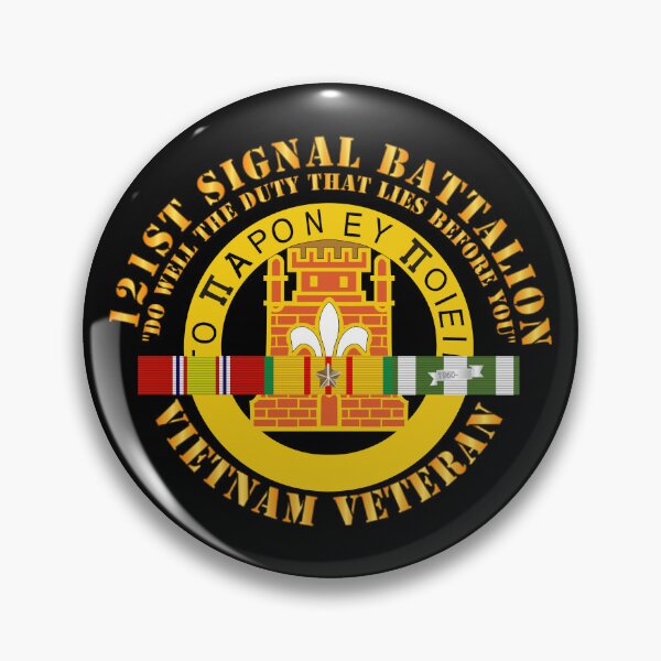 Item preview, Army - 121st Signal Bn Vet  - Do well the duty that lies before you -  VN SVC Ribbon - Mid Rib X 300 designed and sold by Military Insignia Products.