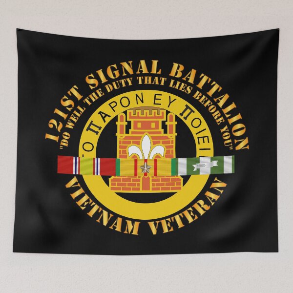 Item preview, Army - 121st Signal Bn Vet  - Do well the duty that lies before you -  VN SVC Ribbon - Mid Rib X 300 designed and sold by Military Insignia Products.