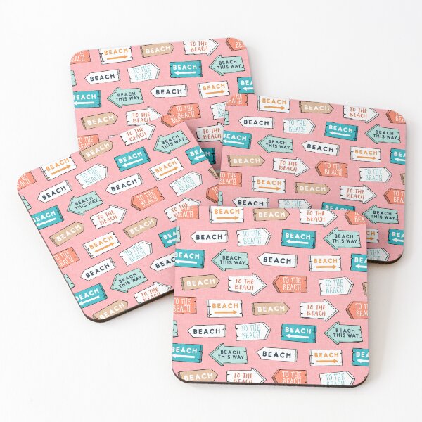 Item preview, To the beach - beach signs - pink designed and sold by littlearrow.