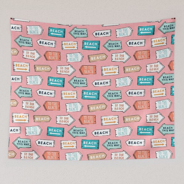Item preview, To the beach - beach signs - pink designed and sold by littlearrow.