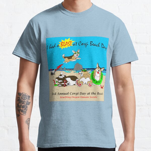 Corgi Beach Day "Blast" Classic T-Shirt