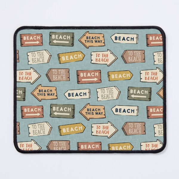 Item preview, To the beach - beach signs - dusty blue designed and sold by littlearrow.