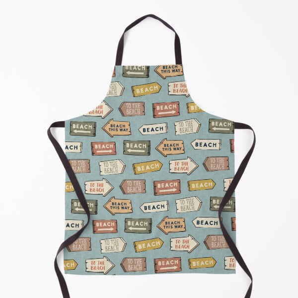 Item preview, To the beach - beach signs - dusty blue designed and sold by littlearrow.