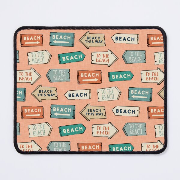 Item preview, To the beach - beach signs - coral designed and sold by littlearrow.