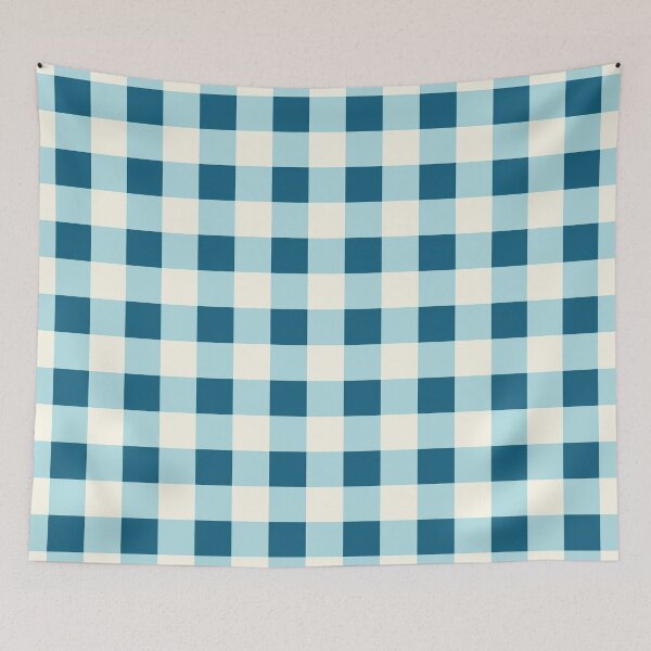 Item preview, Blue Green Gingham Plaid Pattern designed and sold by lucybrownlane.