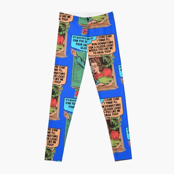 Funny Drawing of Horrible Kids Being Catty Leggings