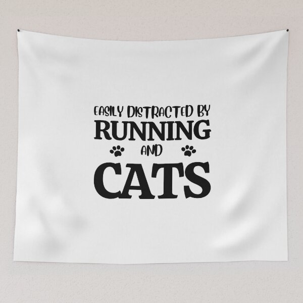 Item preview, Easily Distracted By Running And Cats - Funny Runners III designed and sold by RunPower.
