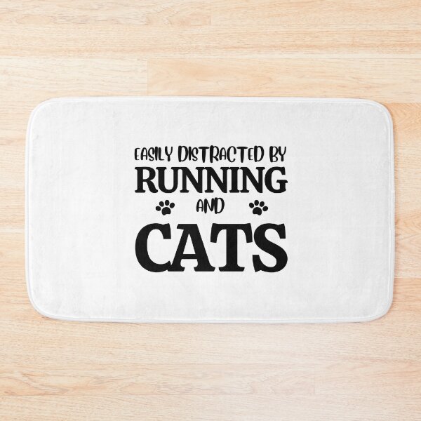 Item preview, Easily Distracted By Running And Cats - Funny Runners III designed and sold by RunPower.