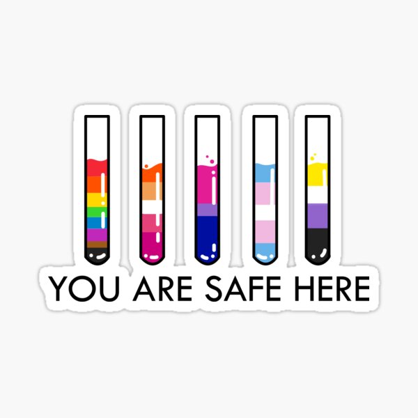 Pride Test Tube Classroom Welcome Sticker