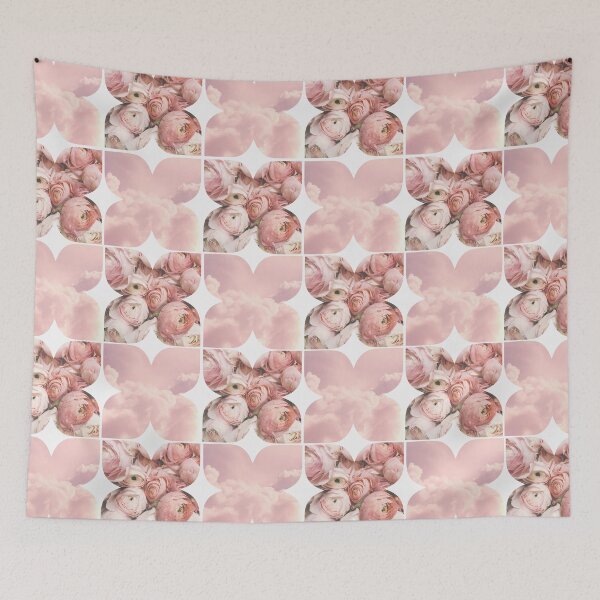 Item preview, Soft Pink Clouds and Flowers Pattern designed and sold by superbling.