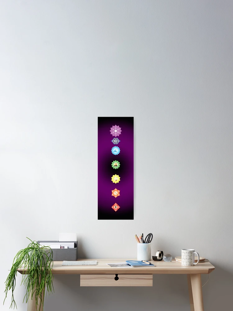 Thumbnail 2 of 3, Poster, Chakra Vibrations designed and sold by InfinitePathArt.