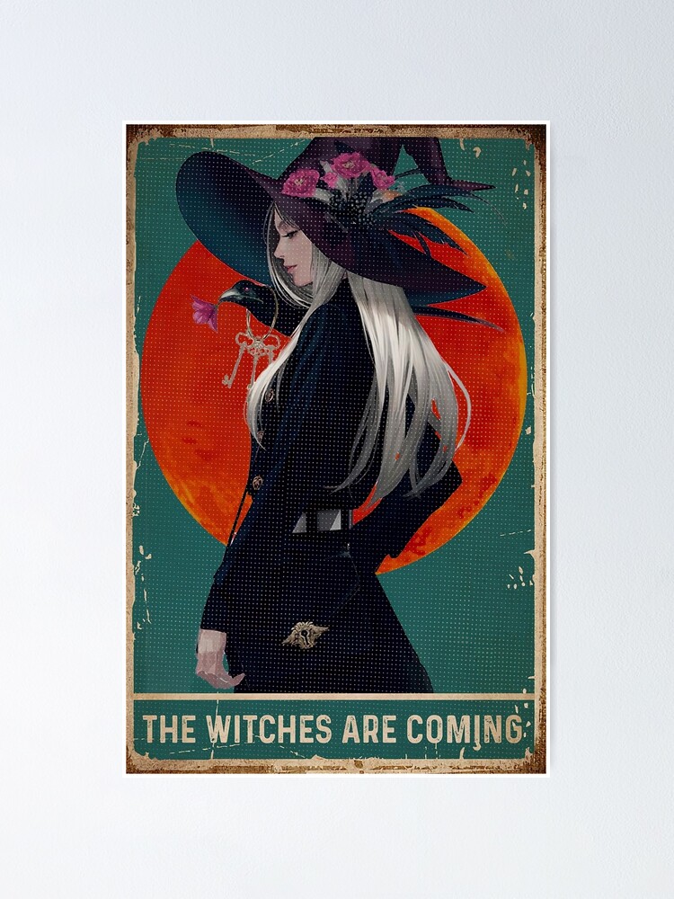 "The Witches Are Coming Poster, Witch Poster, Halloween Poster, Witch Wall Art, Witch Home Decor