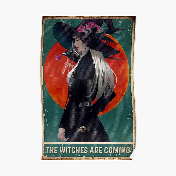 "The Witches Are Coming Poster, Witch Poster, Halloween Poster, Witch Wall Art, Witch Home Decor