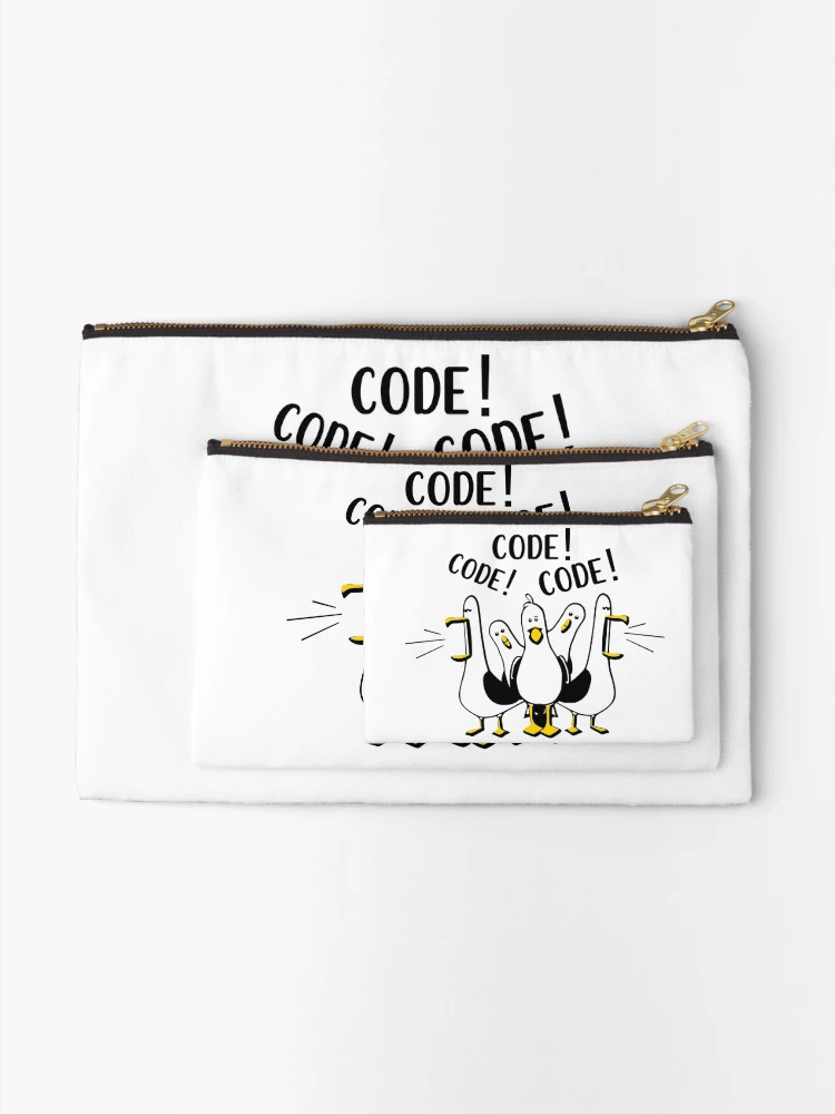 Thumbnail 2 of 4, Zipper Pouch, Code Code Code designed and sold by CraftyCoderChic.