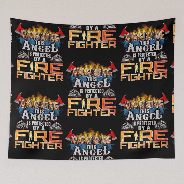 Item preview, Warning This Angel Is Protected By A FireFighter designed and sold by GoldenBuffalo79.