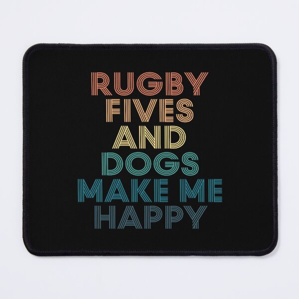 Item preview, Rugby Fives And Dogs Make Me Happy- Gift for Rugby Fives & Dogs Fans designed and sold by kindxinn.