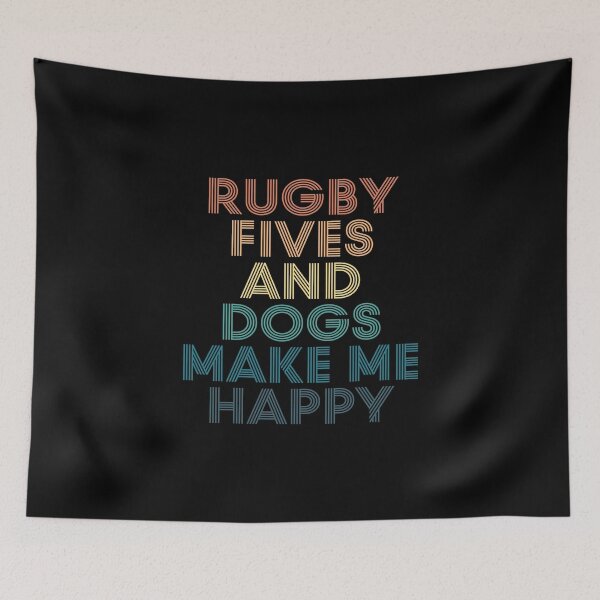 Item preview, Rugby Fives And Dogs Make Me Happy- Gift for Rugby Fives & Dogs Fans designed and sold by kindxinn.