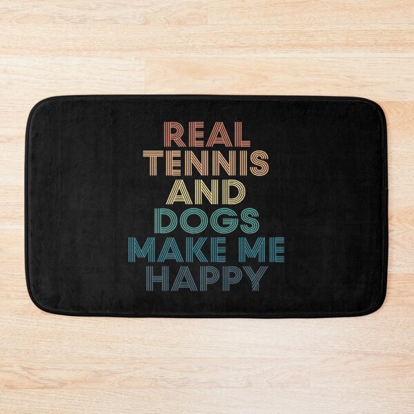 Item preview, Real tennis And Dogs Make Me Happy- Gift for Real tennis & Dogs Fans designed and sold by kindxinn.