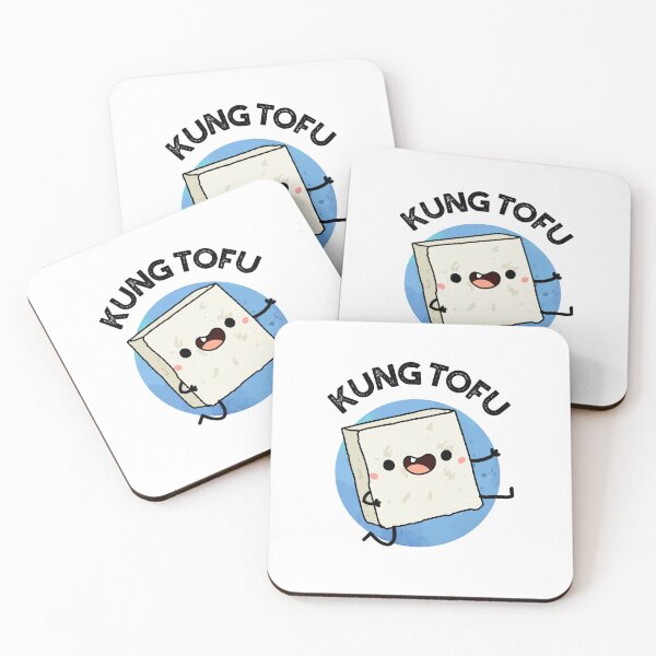 Item preview, Kung Tofu Funny Food Tofu Puns  designed and sold by punnybone.