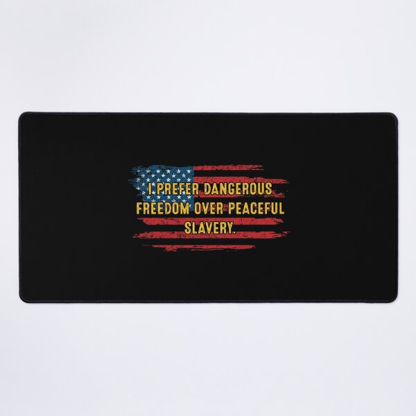 Item preview, I Prefer Dangerous Freedom Over Peaceful Slavery Thomas Jefferson Quotes designed and sold by RosannaArt.