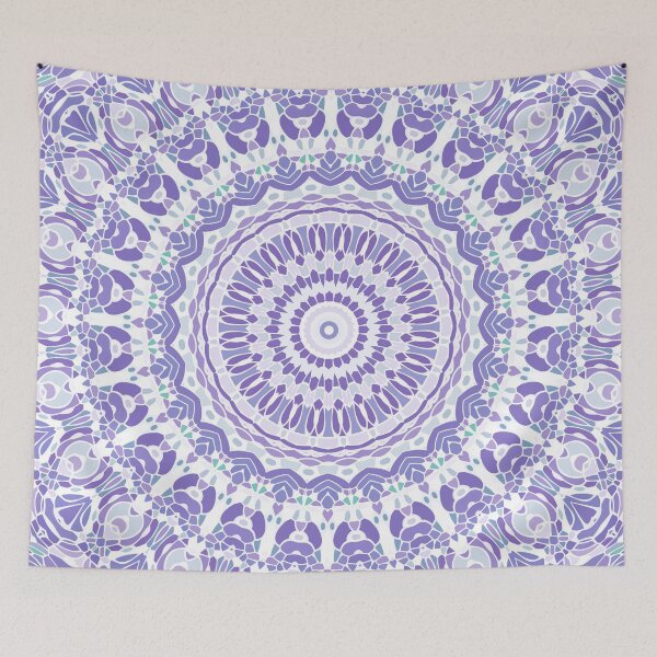 Item preview, Purple Flower Mandala designed and sold by Kelly Dietrich Mandala & Fractal Art.