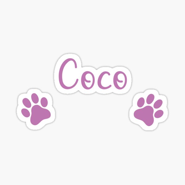 "Coco Dog or Cat name" Sticker by 4You4U Redbubble