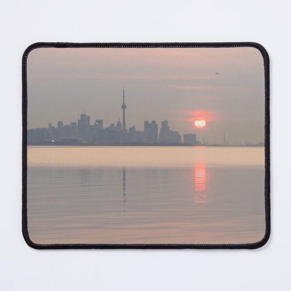 Item preview, Candy Pink Sunrise Behind Toronto Skyline designed and sold by Georgia Mizuleva.